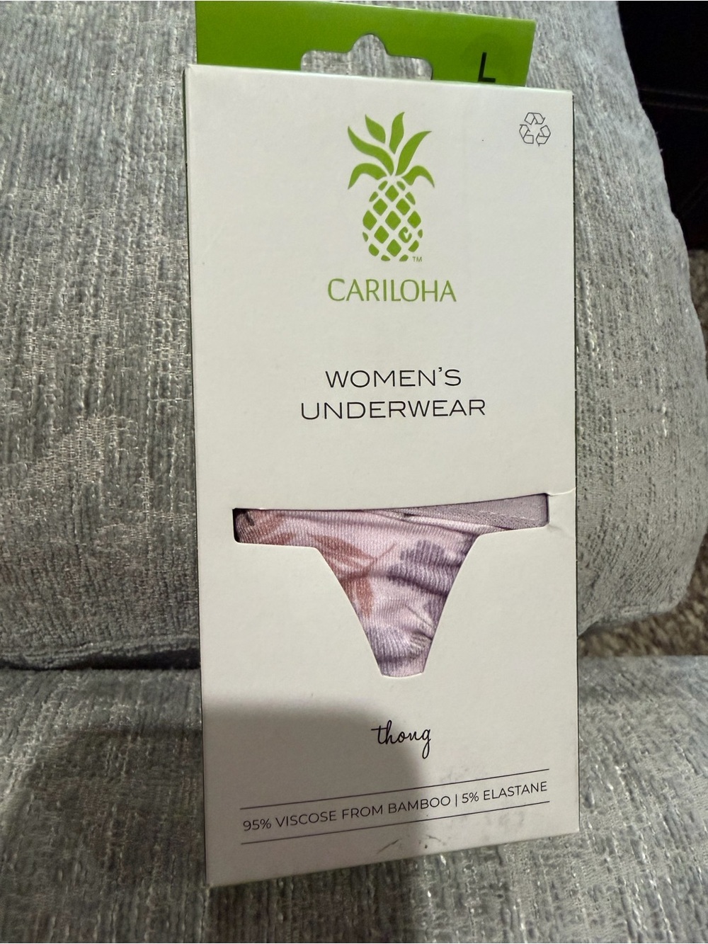 Cariloha Women's Pink Tie-Dye Thong - Bamboo Viscose